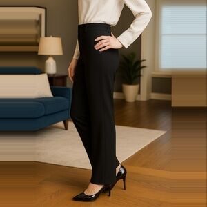 Caché Black Tailored Trousers Wide Waist Size 4